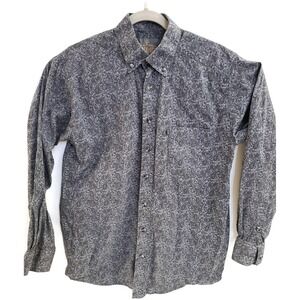 Panhandle Shirt Mens Medium Paisley Button Down‎ Western Tuf Cooper Performance